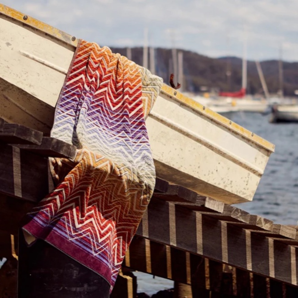 Missoni Tolomeo Beach Towel New zig zag print, oversized Color:Aranci 40” X 70” - Picture 12 of 12